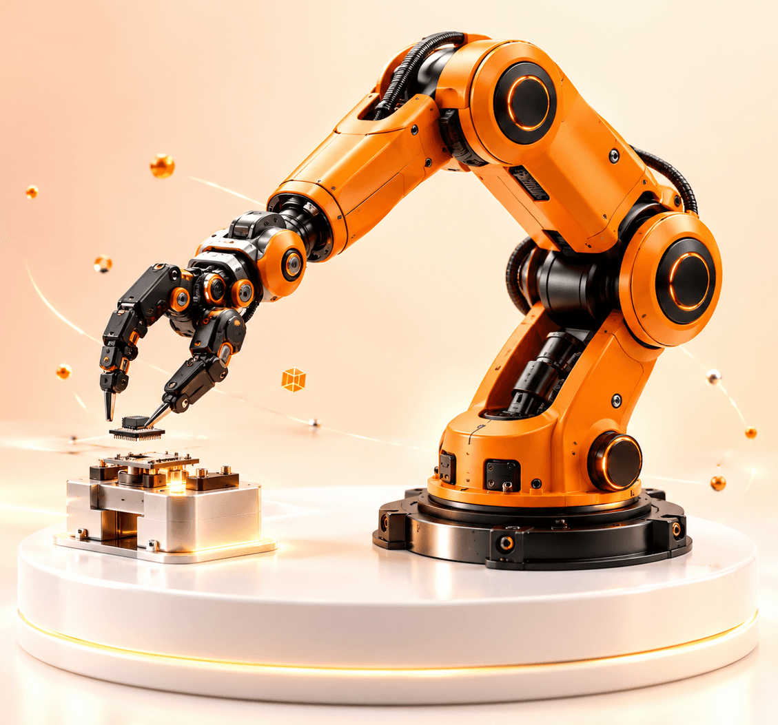 Robotics Development 3D render illustration