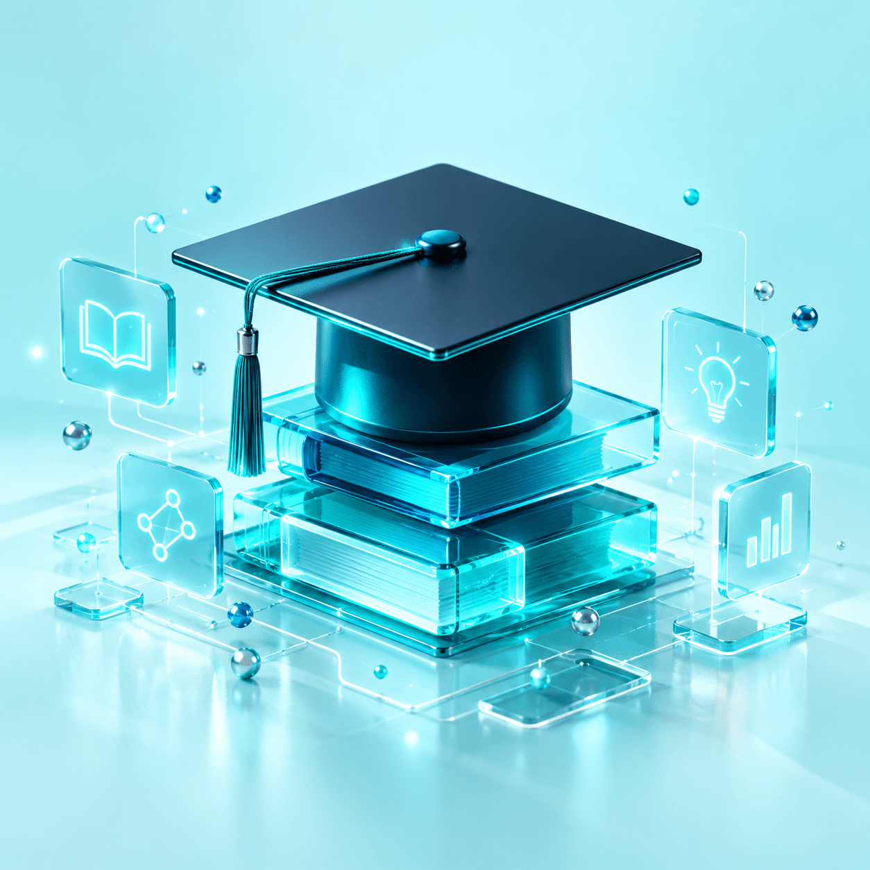 Technology education 3D illustration