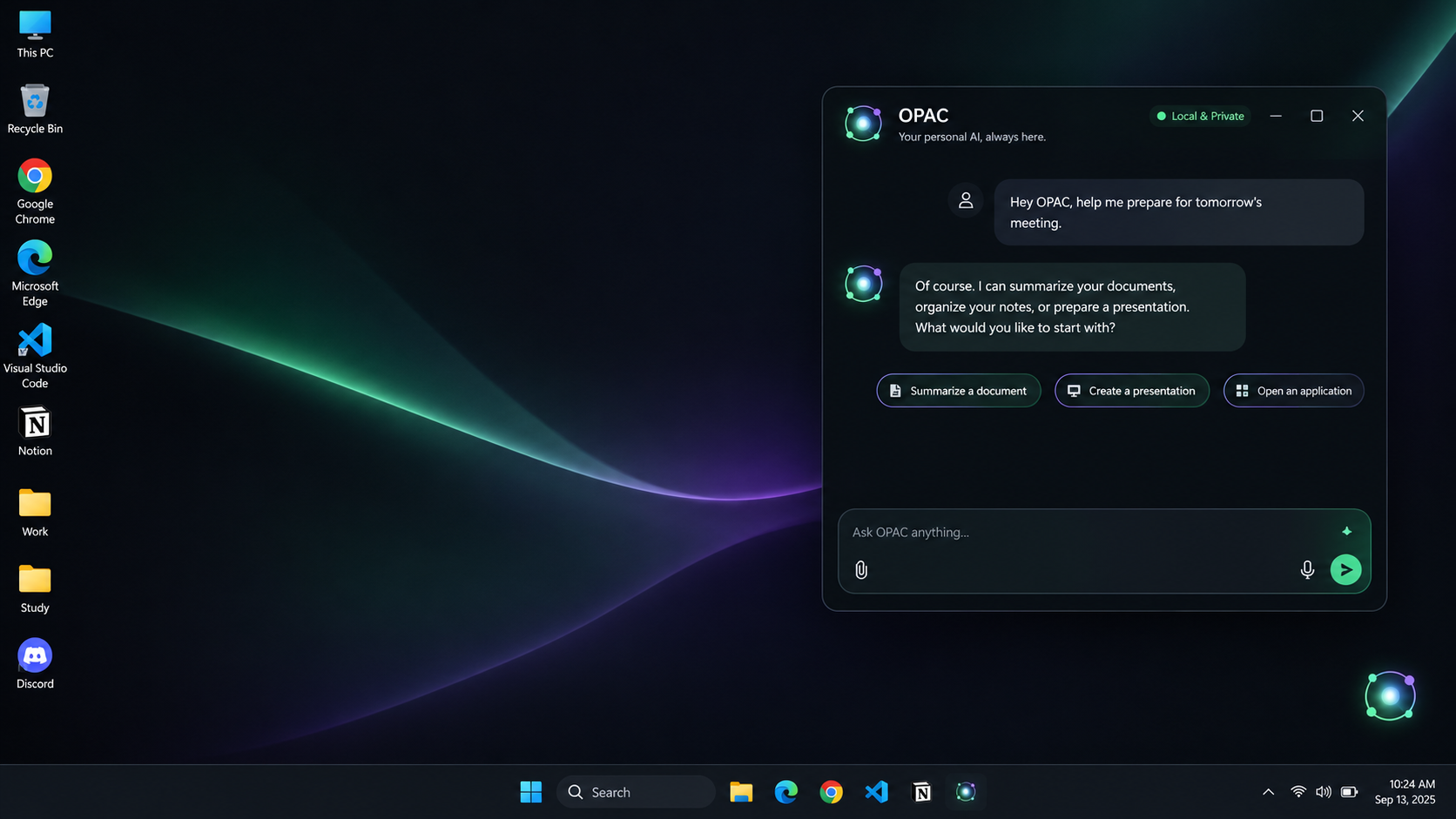 Desktop Assistant HUD